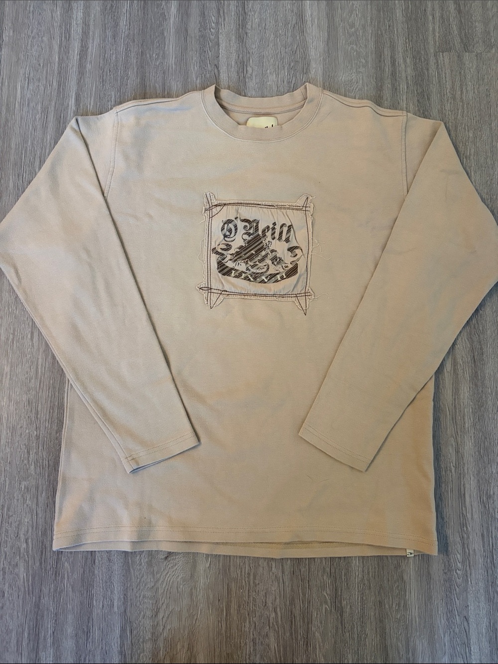 Vintage O'Neill Long Sleeve Graphic Tee - Beige Tan